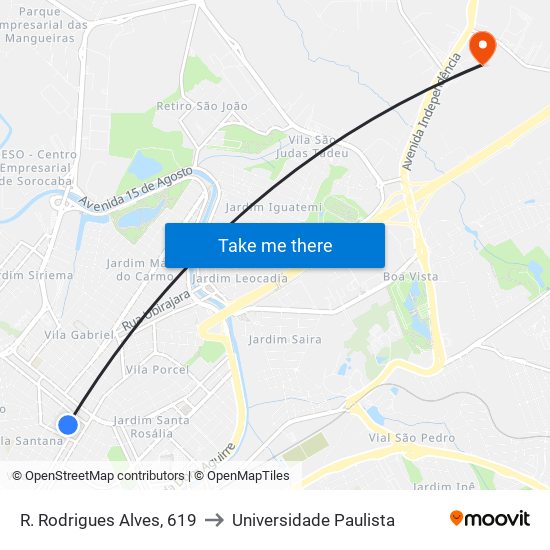 R. Rodrigues Alves, 619 to Universidade Paulista map