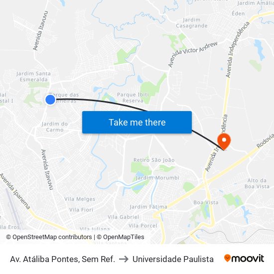 Av. Atáliba Pontes, Sem Ref. to Universidade Paulista map