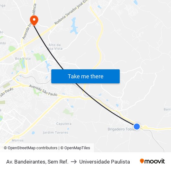 Av. Bandeirantes, Sem Ref. to Universidade Paulista map