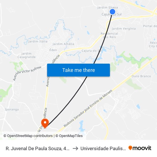 R. Juvenal De Paula Souza, 440 to Universidade Paulista map