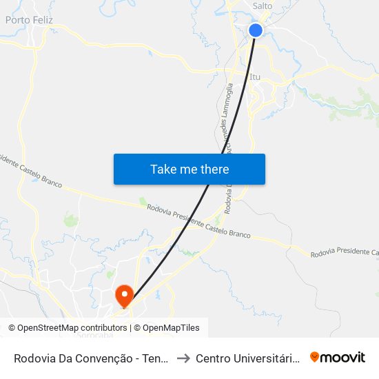 Rodovia Da Convenção - Tenda Atacado to Centro Universitário Facens map