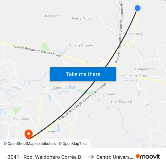 -3041 - Rod. Waldomiro Corrêa De Camargo 2979 SP Brasil to Centro Universitário Facens map