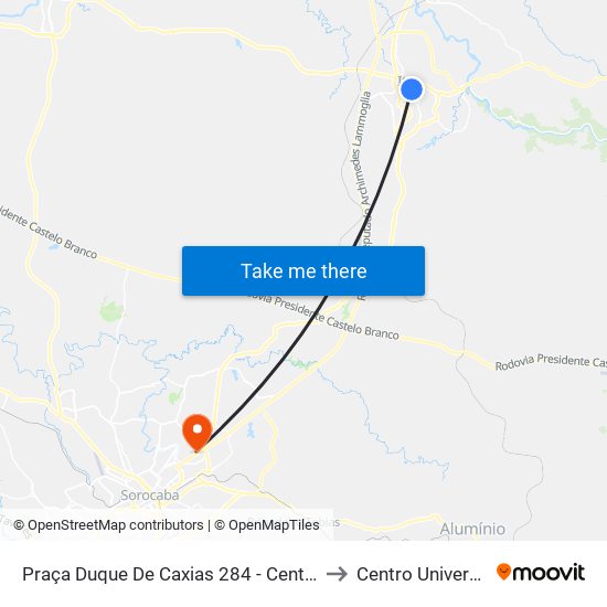 Praça Duque De Caxias 284 - Centro Itu - SP 13300-103 Brasil to Centro Universitário Facens map