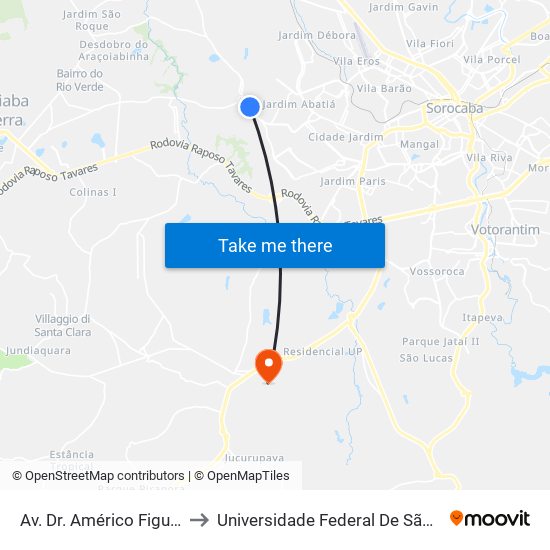Av. Dr. Américo Figueiredo, 5470 Sn 470 to Universidade Federal De São Carlos - Campus Sorocaba map