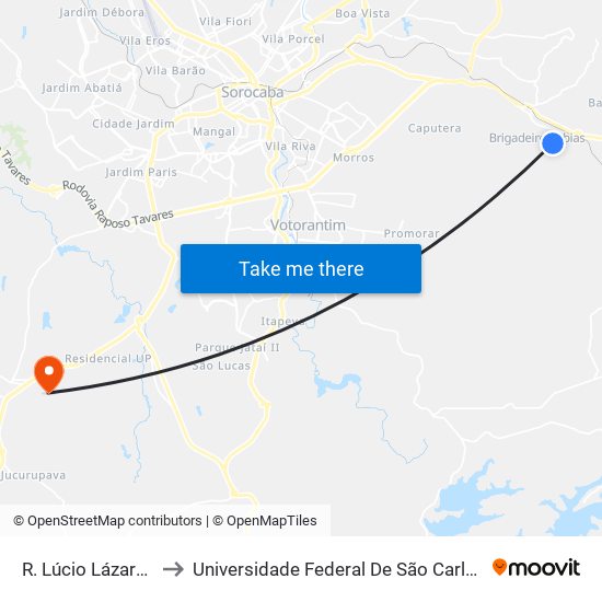 R. Lúcio Lázaro Diniz, 348 to Universidade Federal De São Carlos - Campus Sorocaba map