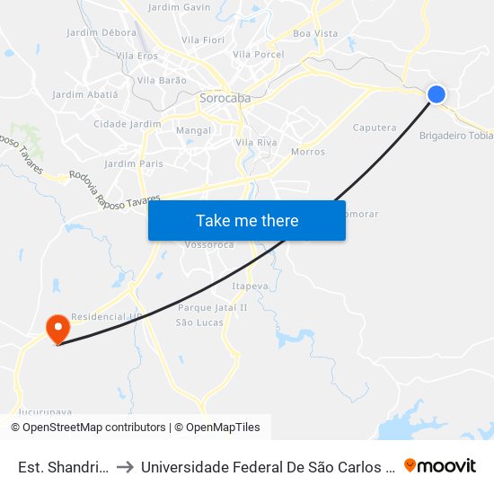 Est. Shandri-Lá, 924 to Universidade Federal De São Carlos - Campus Sorocaba map