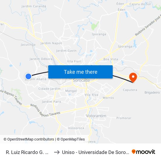 R. Luiz Ricardo G.  Guerreiro, Sem Ref. to Uniso - Universidade De Sorocaba Cidade Universitária map