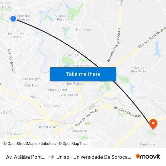 Av. Atáliba Pontes, Sem Ref. to Uniso - Universidade De Sorocaba Cidade Universitária map