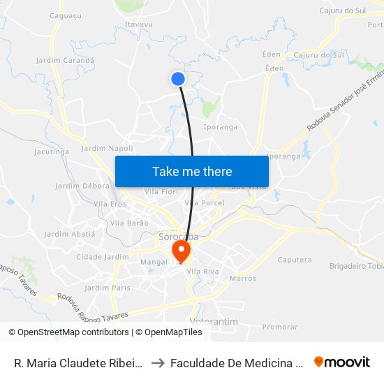 R. Maria Claudete Ribeiro, Sem Ref. to Faculdade De Medicina De Sorocaba map