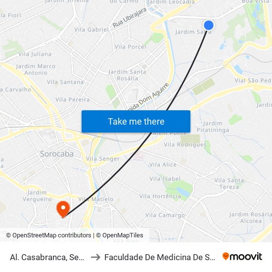 Al. Casabranca, Sem Ref. to Faculdade De Medicina De Sorocaba map