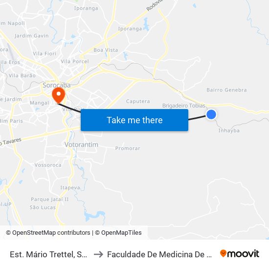 Est. Mário Trettel, Sem Ref. to Faculdade De Medicina De Sorocaba map