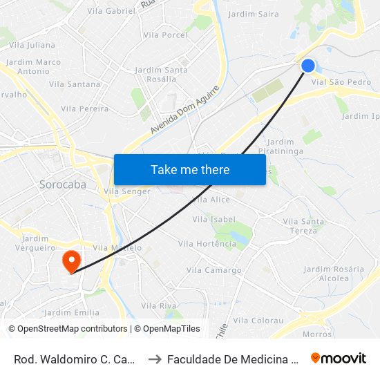 Rod. Waldomiro C. Camargo, S/Nº to Faculdade De Medicina De Sorocaba map