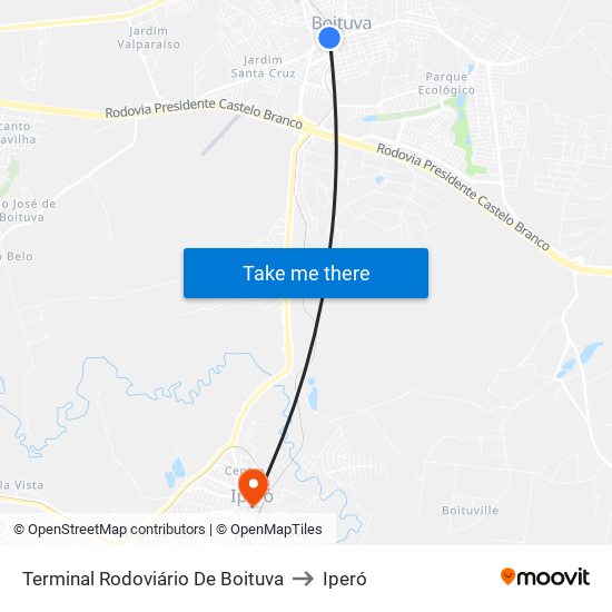 Terminal Rodoviário De Boituva to Iperó map