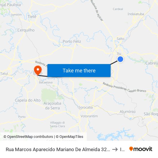 Rua Marcos Aparecido Mariano De Almeida 327 - Parque Industrial Itu - SP Brasil to Iperó map