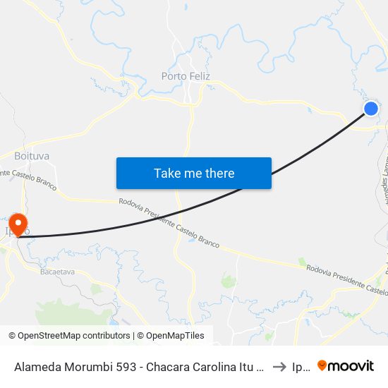 Alameda Morumbi 593 - Chacara Carolina Itu - SP 13313-700 Brasil to Iperó map