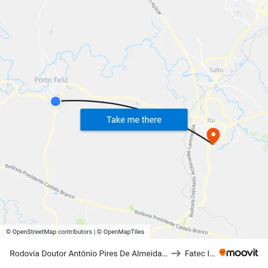Rodovia Doutor Antônio Pires De Almeida, 25 to Fatec Itu map