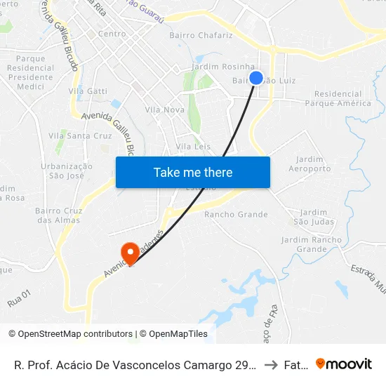 R. Prof. Acácio De Vasconcelos Camargo 290 - São Luiz Itu - SP 13304-250 Brasil to Fatec Itu map