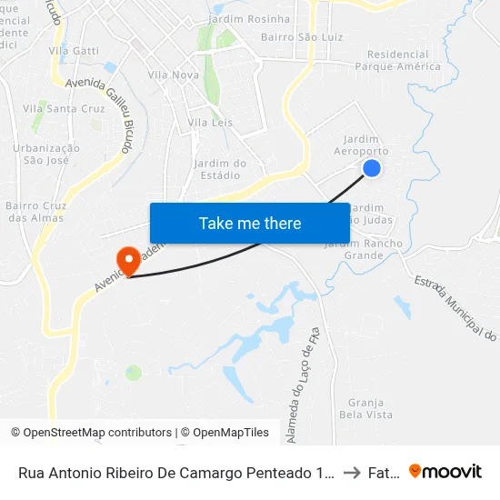 Rua Antonio Ribeiro De Camargo Penteado 165 - Jardim Aeroporto I Itu - SP Brasil to Fatec Itu map