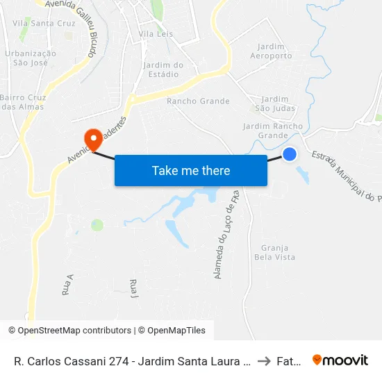 R. Carlos Cassani 274 - Jardim Santa Laura Itu - SP 13306-671 Brasil to Fatec Itu map
