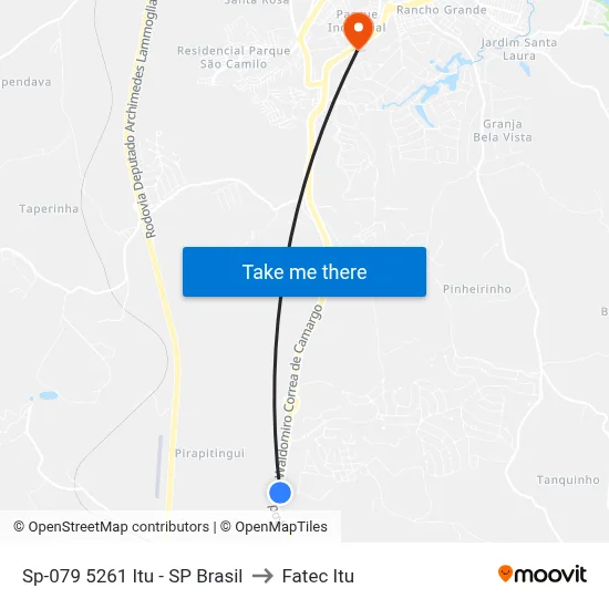 Sp-079 5261 Itu - SP Brasil to Fatec Itu map