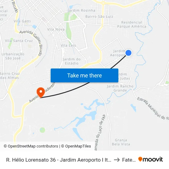 R. Hélio Lorensato 36 - Jardim Aeroporto I Itu - SP 13304-675 Brasil to Fatec Itu map