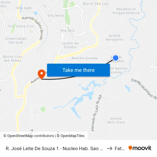 R. José Leite De Souza 1 - Nucleo Hab. Sao Judas Itu - SP 13304-774 Brasil to Fatec Itu map