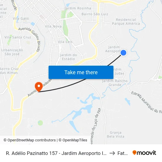 R. Adélio Pazinatto 157 - Jardim Aeroporto I Itu - SP 13304-080 Brasil to Fatec Itu map