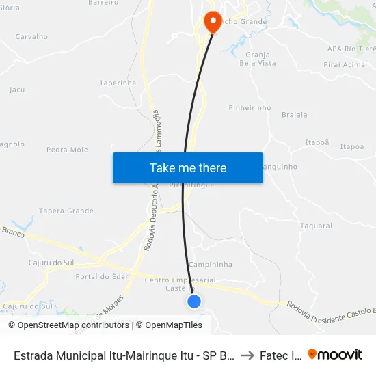 Estrada Municipal Itu-Mairinque Itu - SP Brasil to Fatec Itu map