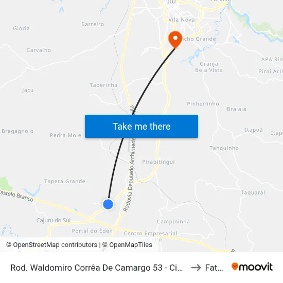 Rod. Waldomiro Corrêa De Camargo 53 - Cidade Nova I Itu - SP Brasil to Fatec Itu map