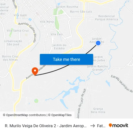R. Murilo Veiga De Oliveira 2 - Jardim Aeroporto I Itu - SP 13304-700 Brasil to Fatec Itu map