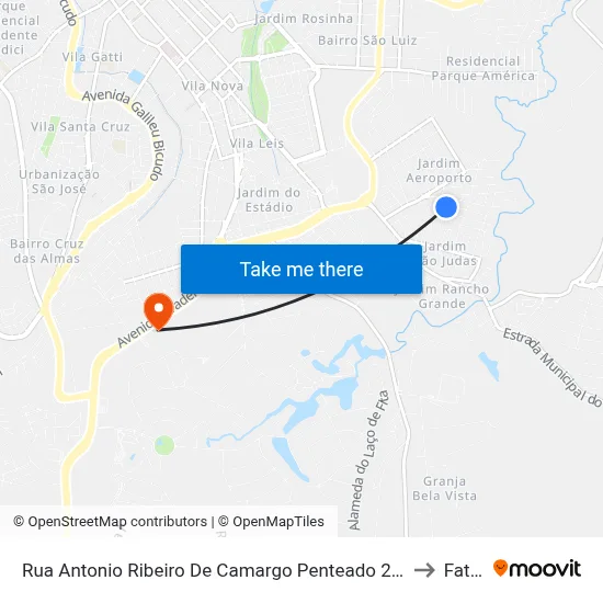 Rua Antonio Ribeiro De Camargo Penteado 247 - Jardim Aeroporto I Itu - SP Brasil to Fatec Itu map