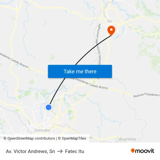 Av. Victor Andrews, Sn to Fatec Itu map