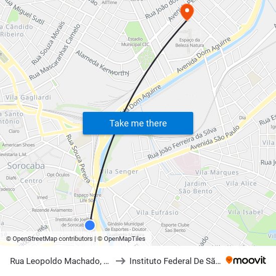 Rua Leopoldo Machado, 333-459 to Instituto Federal De São Paulo map