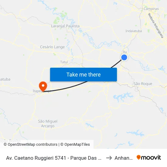 Av. Caetano Ruggieri 5741 - Parque Das Rosas Itu - SP Brasil to Anhanguera map