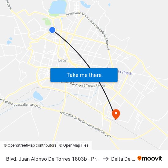 Blvd. Juan Alonso De Torres 1803b - Predio Cerro Gordo to Delta De Jerez map