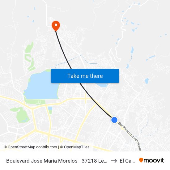 Boulevard Jose María Morelos -  37218 León De Los Aldama to El Castillo map