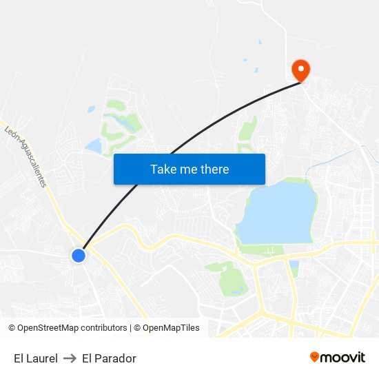 El Laurel to El Parador map