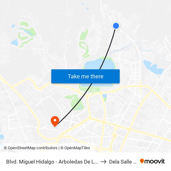 Blvd. Miguel Hidalgo - Arboledas De Los Castillos to Dela Salle Bajio map