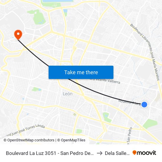 Boulevard La Luz 3051 - San Pedro De Los Hernandez to Dela Salle Bajio map