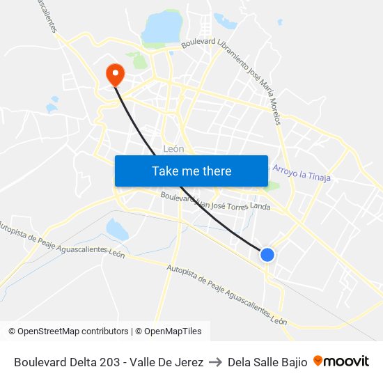 Boulevard Delta 203 - Valle De Jerez to Dela Salle Bajio map