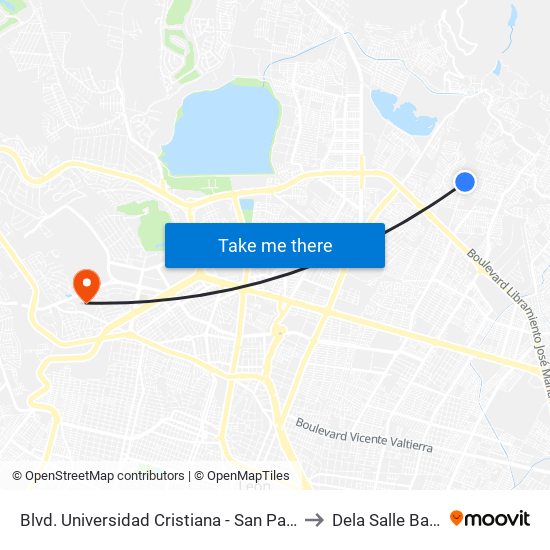 Blvd. Universidad Cristiana - San Pablo to Dela Salle Bajio map