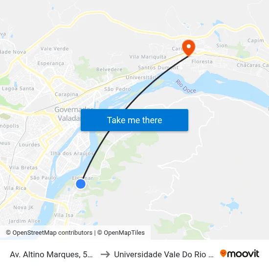 Av. Altino Marques, 577 | Praça to Universidade Vale Do Rio Doce - Ceu map