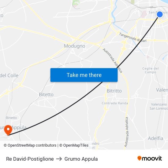 Re David-Postiglione to Grumo Appula map