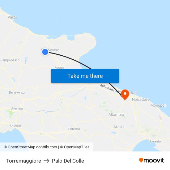 Torremaggiore to Palo Del Colle map