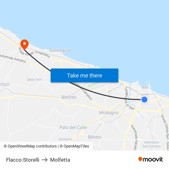 Flacco-Storelli to Molfetta map