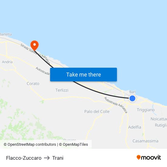 Flacco-Zuccaro to Trani map