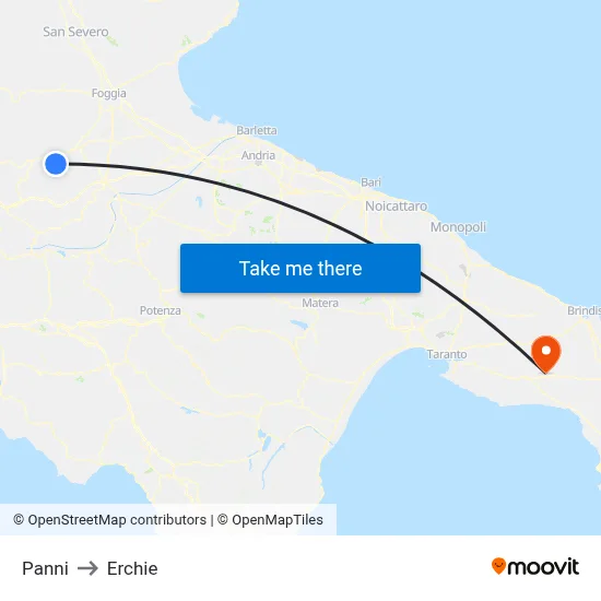 Panni to Erchie map