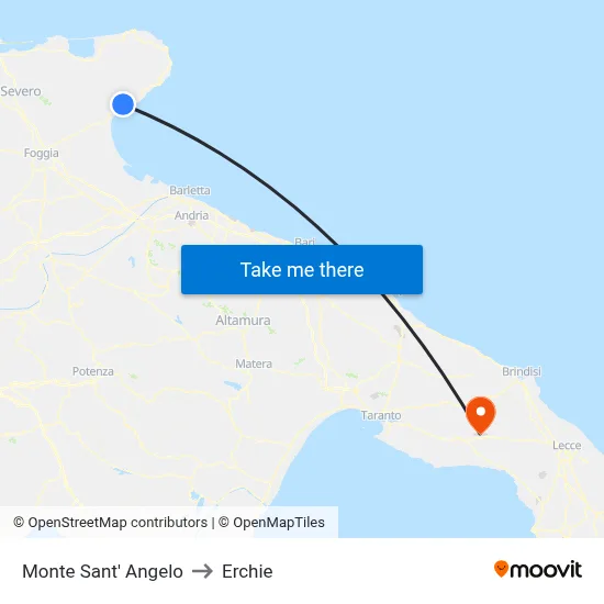 Mount Saint Angelo to Erchie map