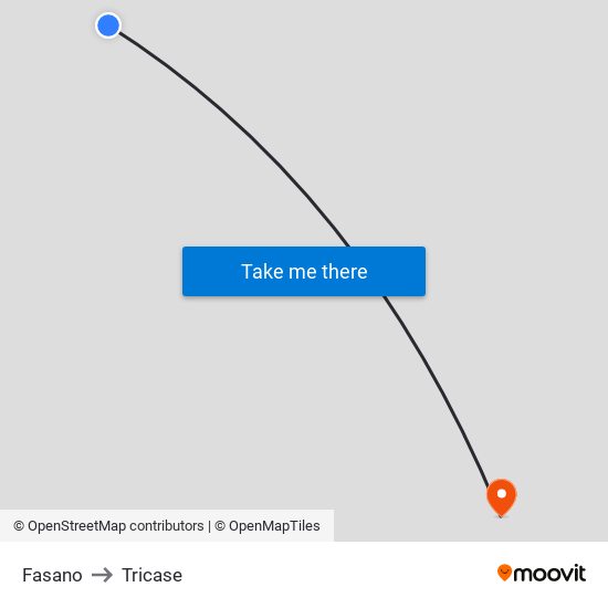 Fasano to Tricase map