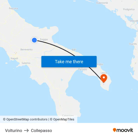 Volturino to Collepasso map